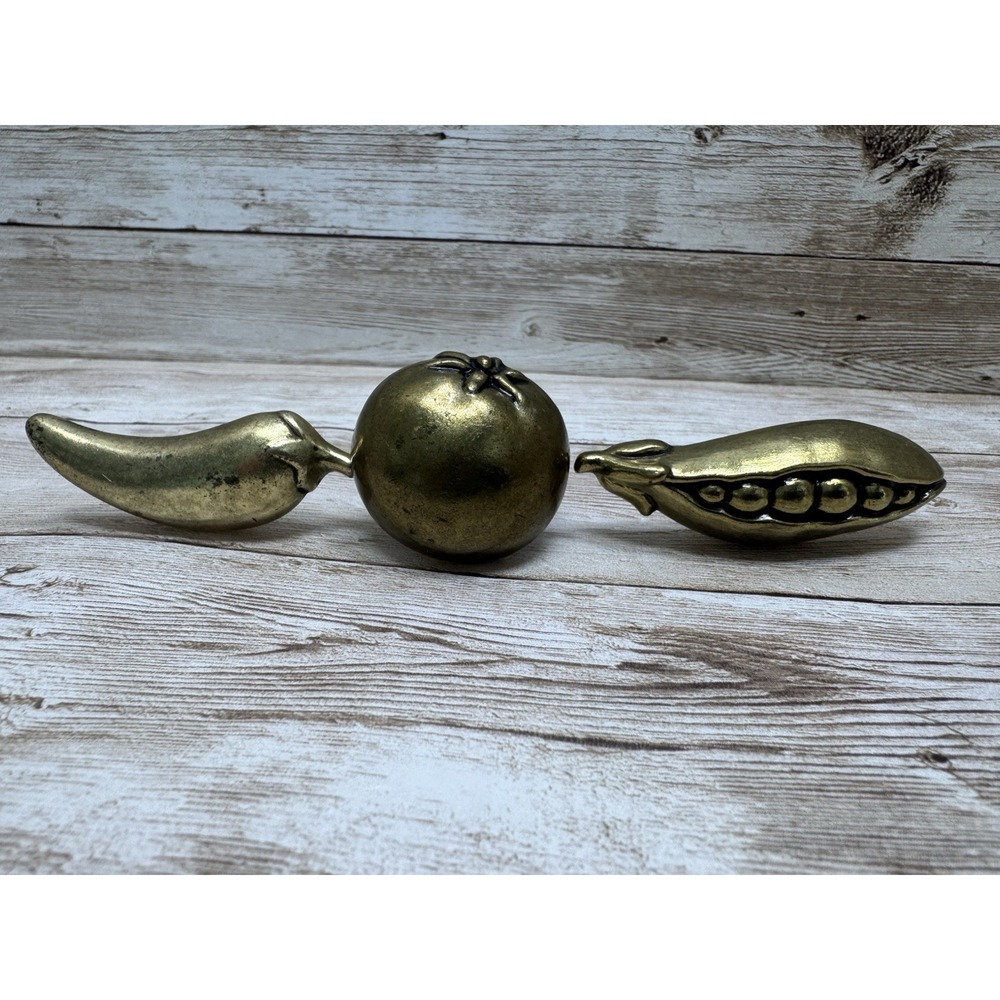 4 Amerock BP9336-R1 Regency Brass 2 3/8" Pea Pod Cabinet Knobs Veggie'Z